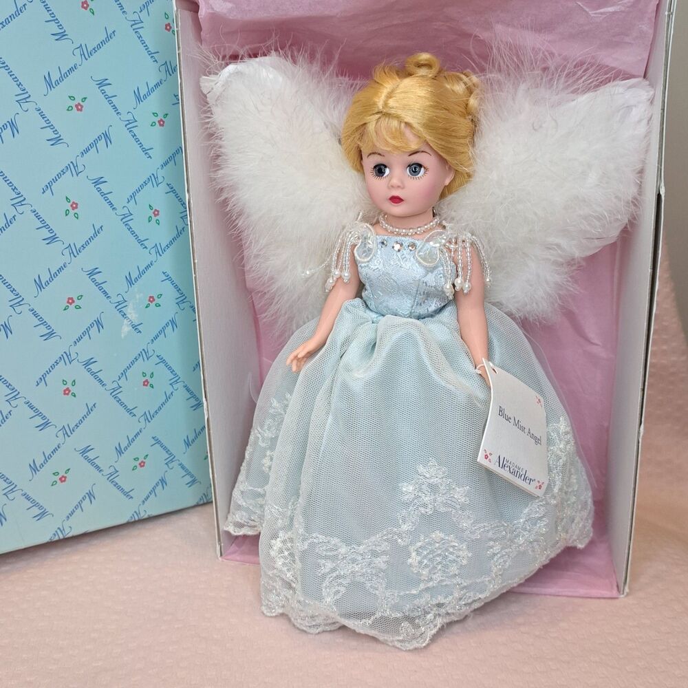 Vintage Madame Alexander Blue Mist Angel Doll 9 Inch With Original Box And Tag